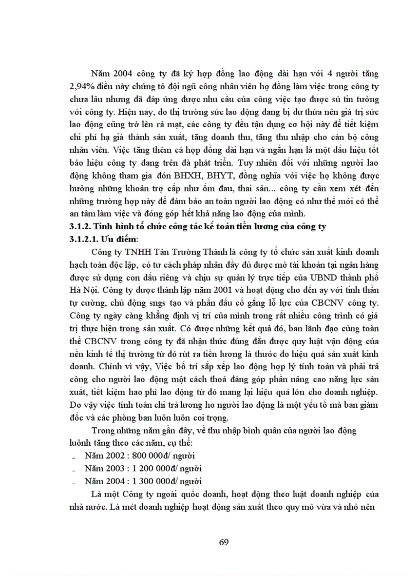 image for page Kế toan tiền lương và các khoản trích theo lương tại Công ty trách nhiệm hữu hạn Tân Trường Thành 1