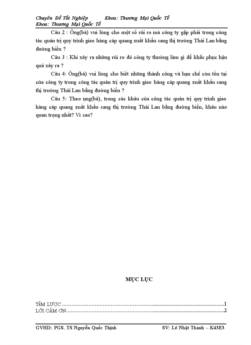 image for page Quản trị quy trình giao hàng cáp quang xuất khẩu bằng đường biển sang thị trường Thái Lan của công ty TNHH Volex