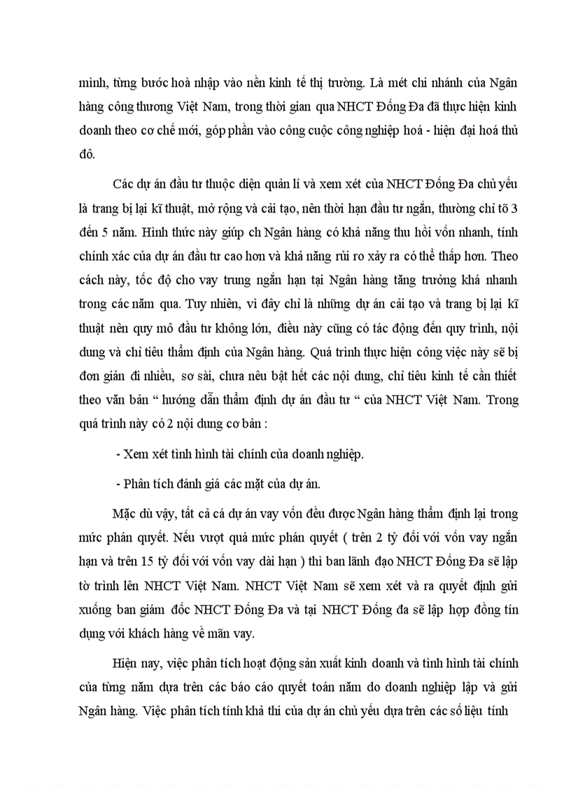 image for page Giải pháp nâng cao chất lượng thẩm định tài chính dự án đầu tư tại Ngân hàng Công thương Đống Đa 1