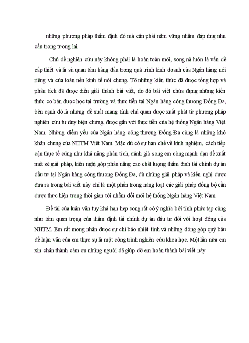 image for page Giải pháp nâng cao chất lượng thẩm định tài chính dự án đầu tư tại Ngân hàng Công thương Đống Đa 1