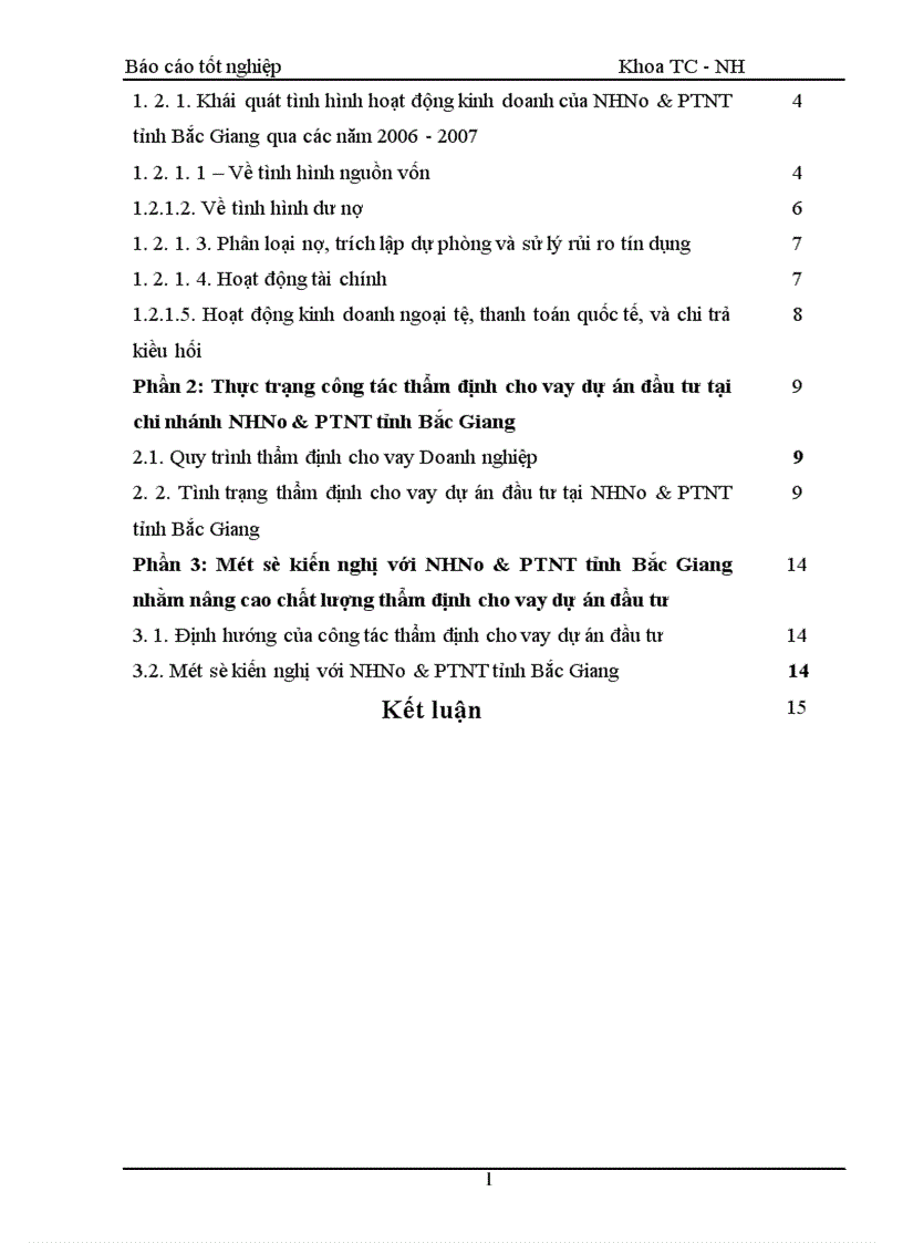 image for page Giải pháp nâng cao chất lượng thẩm định cho vay dự án đầu tư tại NHNo PTNT tỉnh Bắc Giang