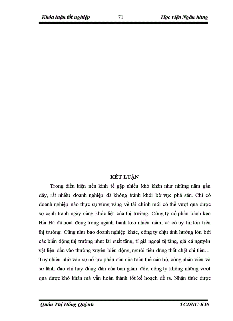 image for page Giải pháp nâng cao hiệu quả sử dụng vốn tại Công ty cổ phần bánh kẹo Hải Hà 1