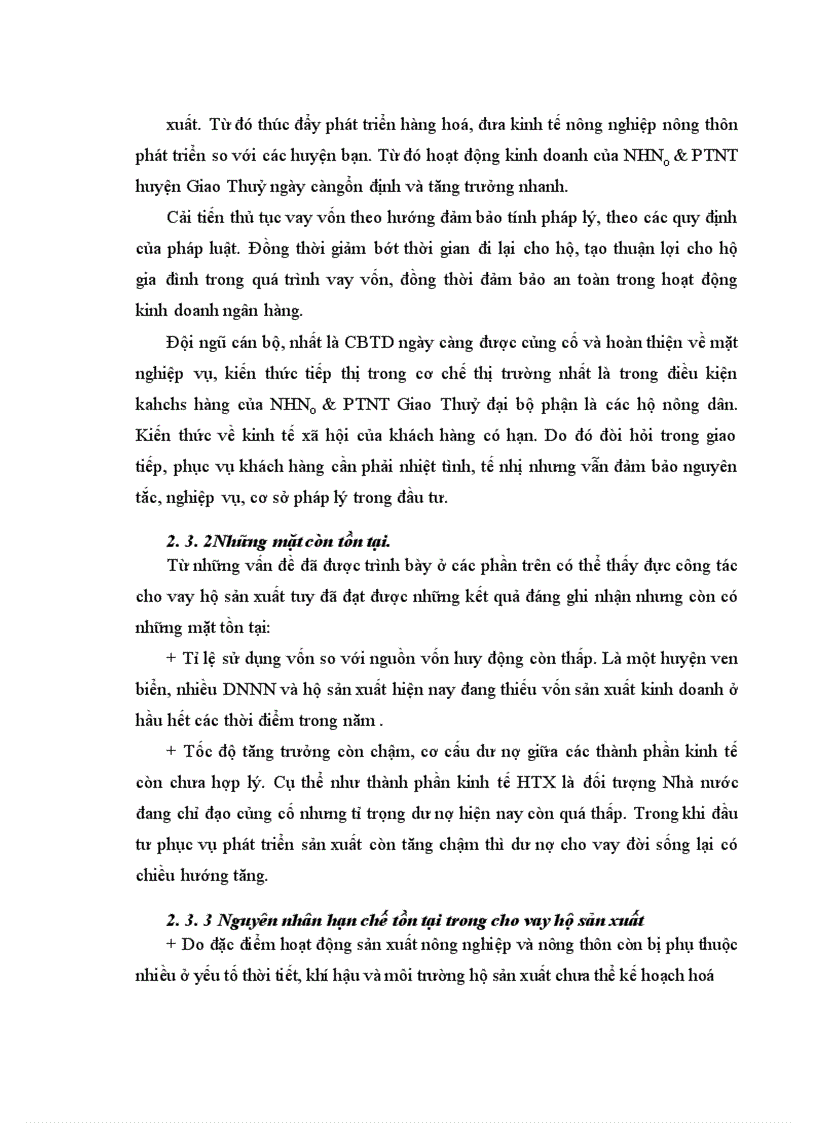 image for page Giải pháp nâng cao chất lượng tín dụng cho vay Hộ sản xuất tại chi nhánh NHNo PTNT huyện Giao Thủy tỉnh Nam Định