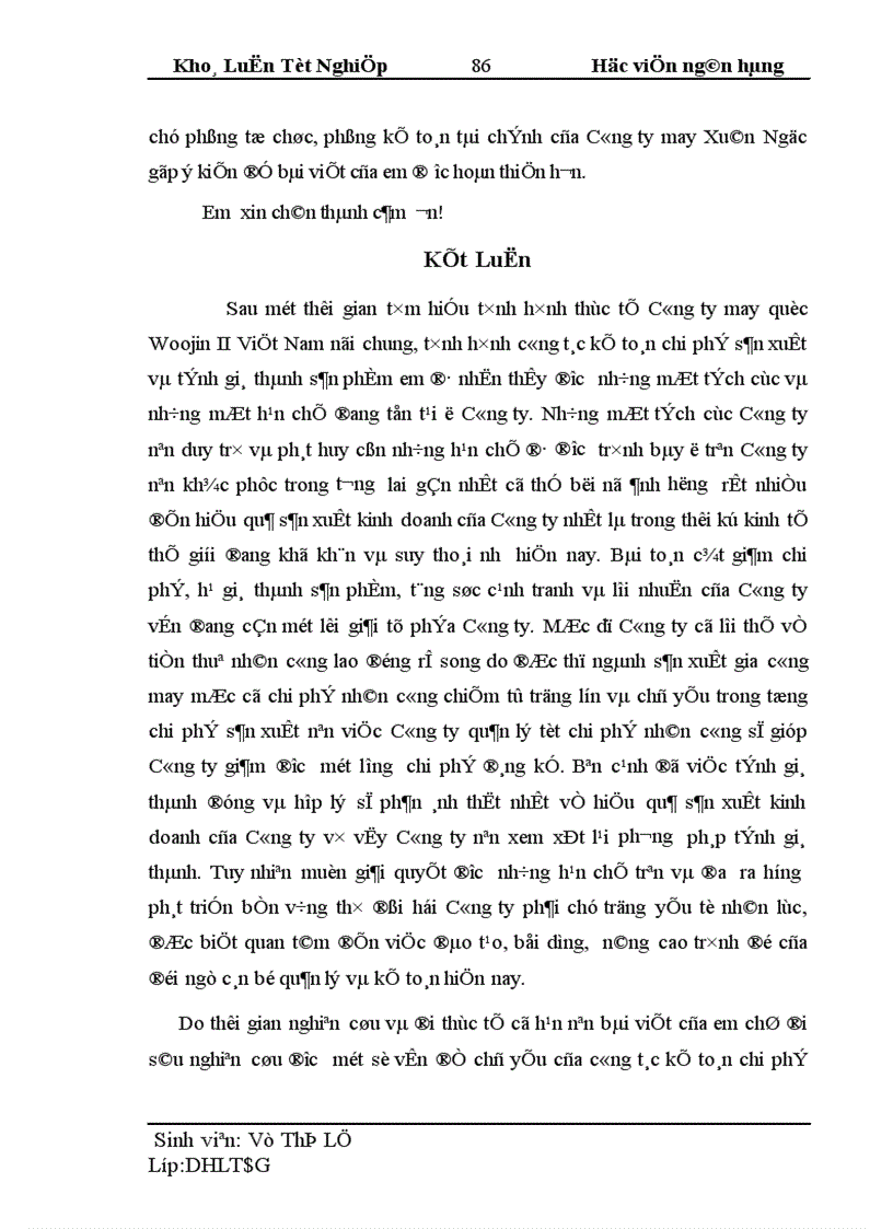 image for page Thực trạng tổ chức công tác kế toán tập hợp chi phí sản xuất và tính giá thành sản phẩm tại công ty TNHH may Xuân Ngọc