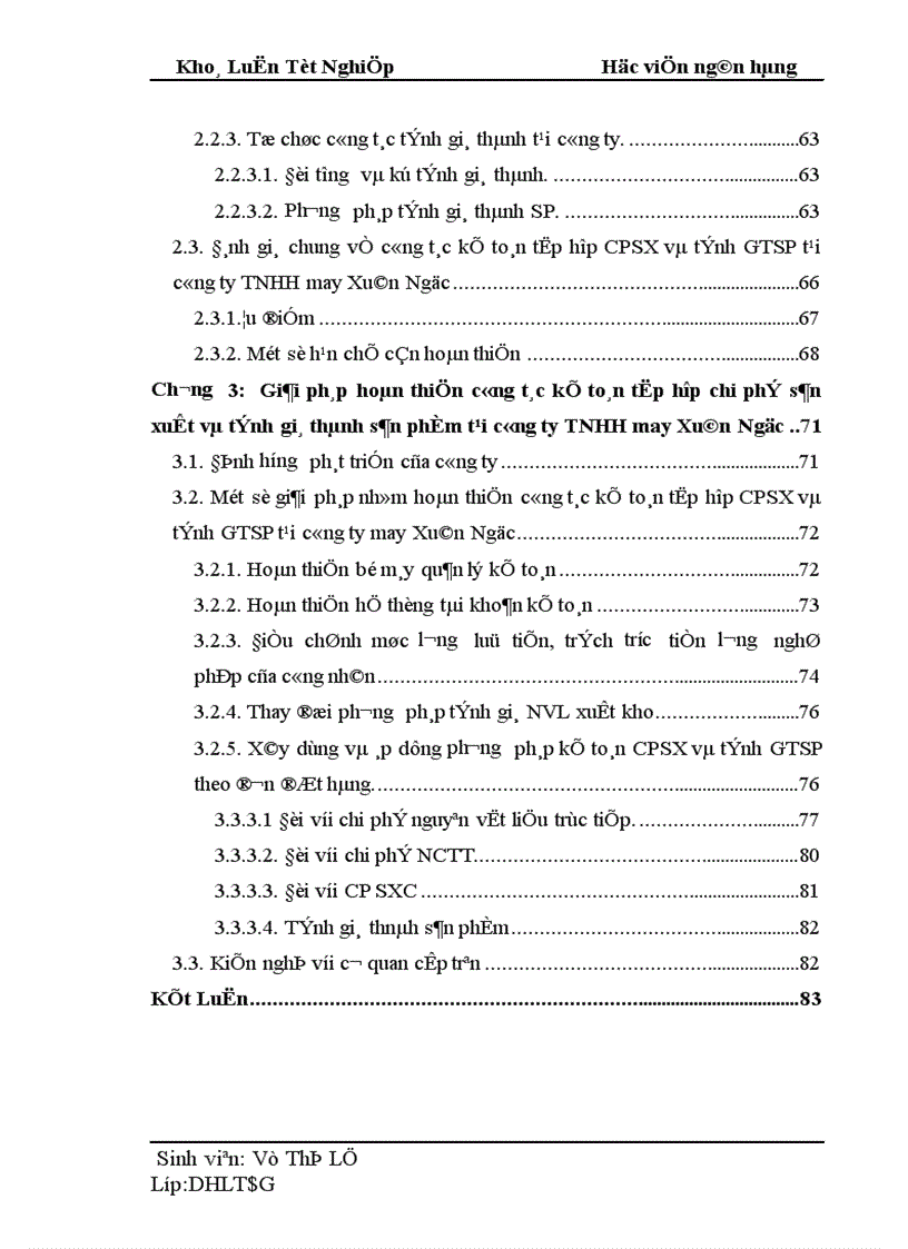 image for page Thực trạng tổ chức công tác kế toán tập hợp chi phí sản xuất và tính giá thành sản phẩm tại công ty TNHH may Xuân Ngọc