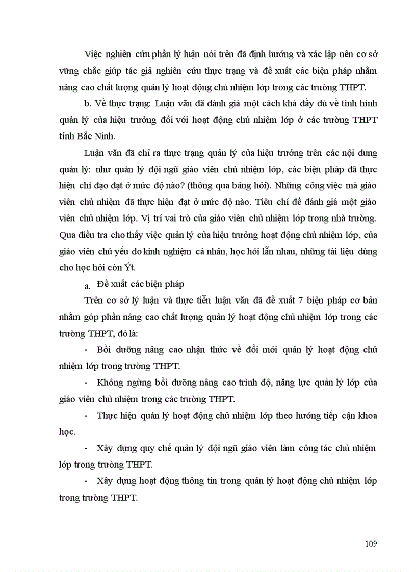 image for page Một số biện pháp tăng cường quản lý của hiệu trưởng đối với hoạt động chủ nhiệm lớp trong các trường THPT tỉnh Bắc Ninh 1