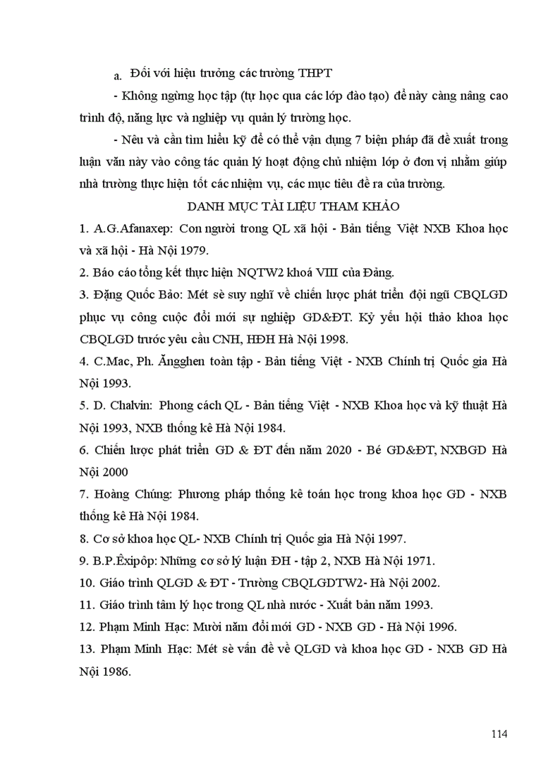 image for page Một số biện pháp tăng cường quản lý của hiệu trưởng đối với hoạt động chủ nhiệm lớp trong các trường THPT tỉnh Bắc Ninh 1