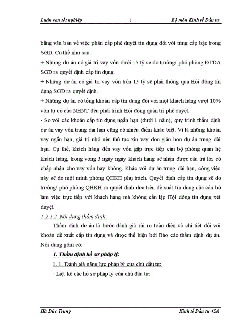 image for page Thẩm định dự án đầu tư vay vốn trung và dài hạn tại Sở giao dịch Ngân hàng Ngoại thương Việt Nam Thực trạng và giải pháp 1