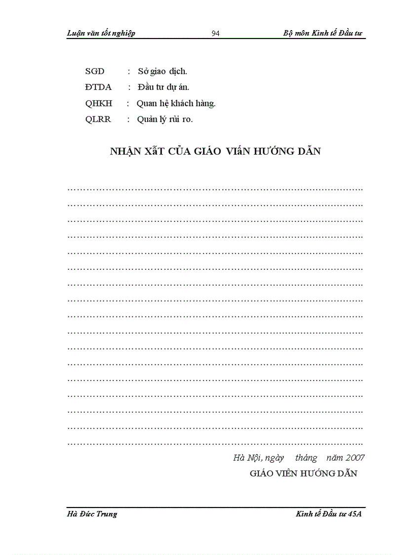 image for page Thẩm định dự án đầu tư vay vốn trung và dài hạn tại Sở giao dịch Ngân hàng Ngoại thương Việt Nam Thực trạng và giải pháp 1