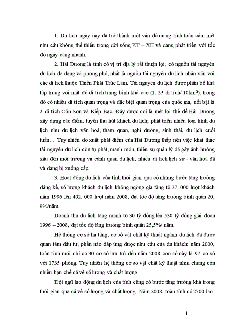 image for page Phát triển du lịch Hải Dương trong tiến trình hội nhập 1