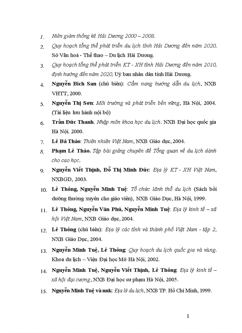 image for page Phát triển du lịch Hải Dương trong tiến trình hội nhập 1