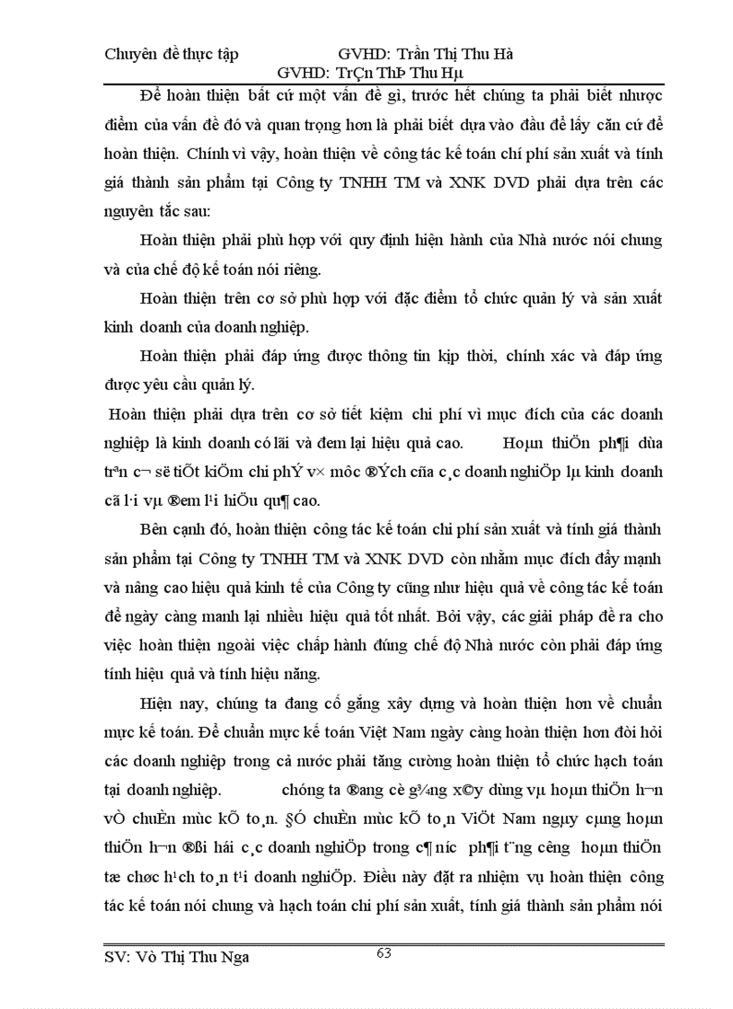 image for page Hoàn thiện Công Tác Kế toán hạch toán chi phí sản xuất và tính giá thành sản phẩm tại Công ty TNHH TM và XNK DVD 1