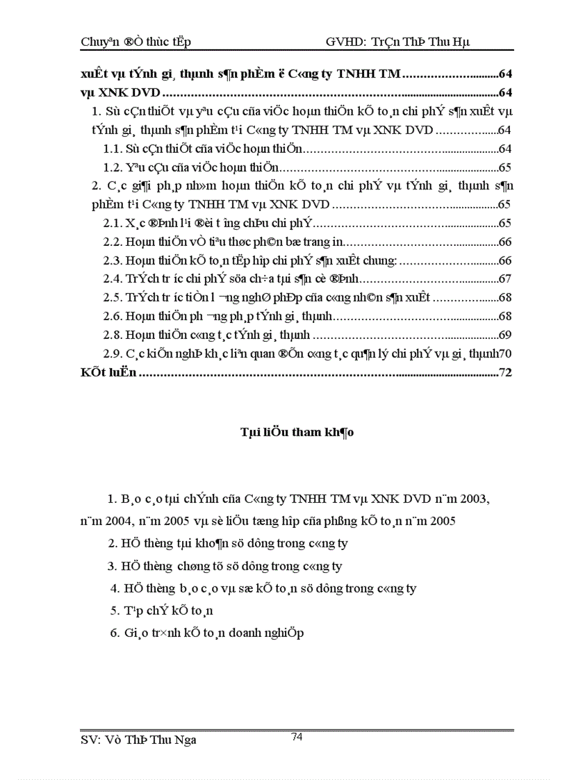 image for page Hoàn thiện Công Tác Kế toán hạch toán chi phí sản xuất và tính giá thành sản phẩm tại Công ty TNHH TM và XNK DVD 1