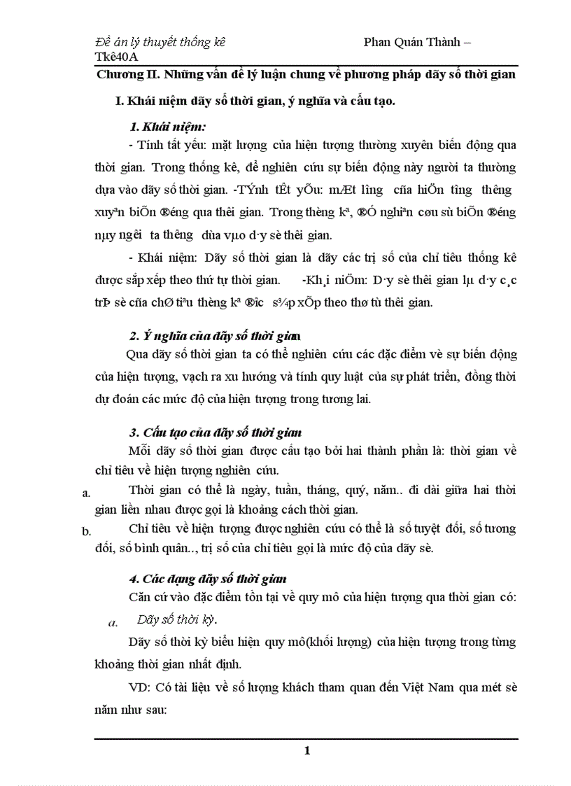 image for page Dãy số thời gian trong việc phân tích và dự đoán thống kê về Du Lịch 1