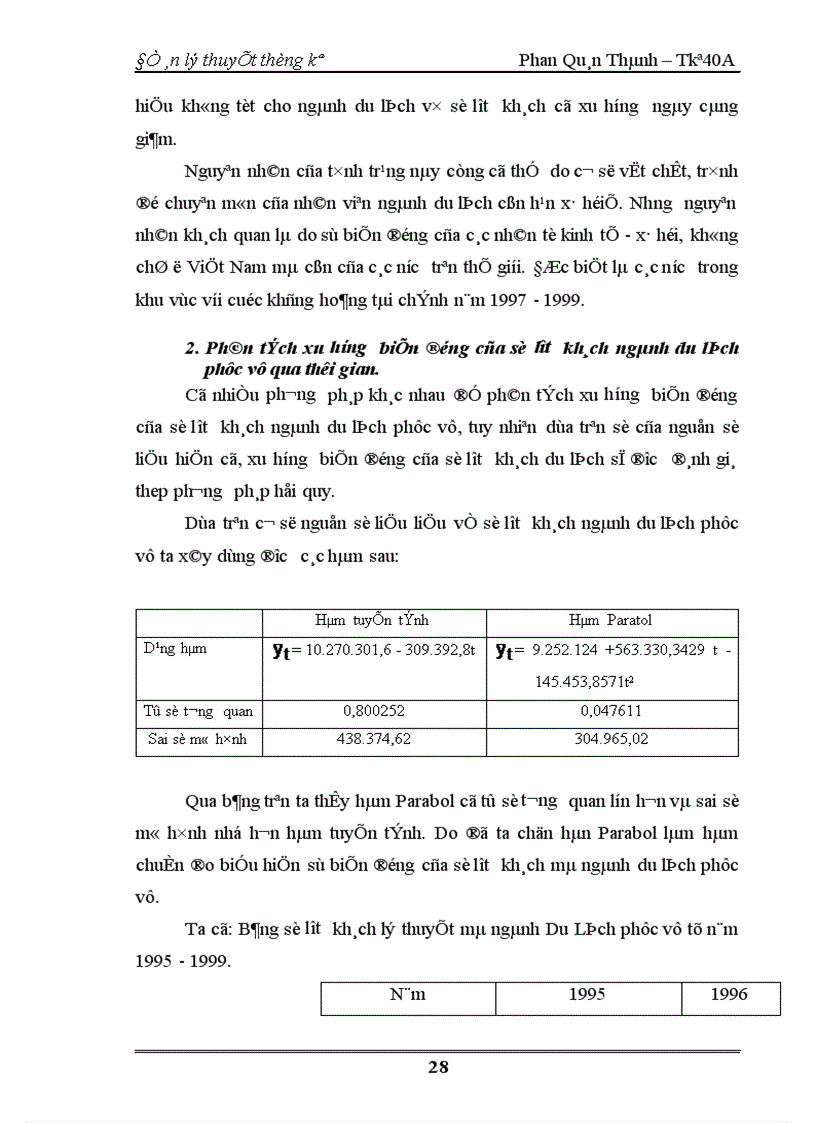 image for page Dãy số thời gian trong việc phân tích và dự đoán thống kê về Du Lịch 1