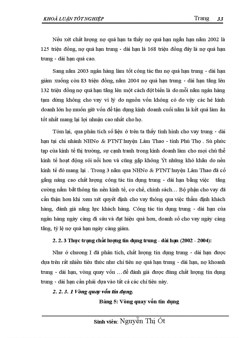 image for page Giải pháp nâng cao chất lượng tín dụng trung dài hạn tại chi nhánh NHNo PTNT huyện Lâm Thao 1