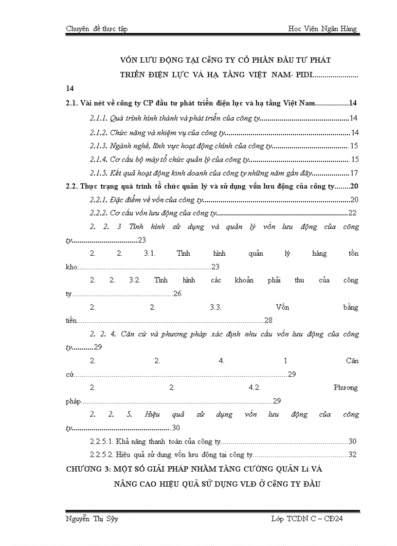 image for page Vốn lưu động và một số biện pháp nhằm nâng cao hiệu quả sử dụng vốn lưu động tại Công ty cổ phần đầu tư phát triển điện lực và hạ tầng Việt Nam PIDI