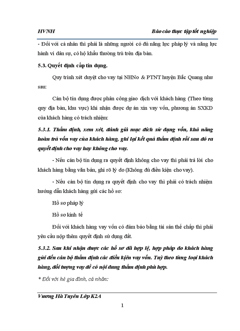 image for page Báo cáo thực tập tốt nghiệp tại NHNo PTNT huyện Bắc Quang tỉnh Hà Giang