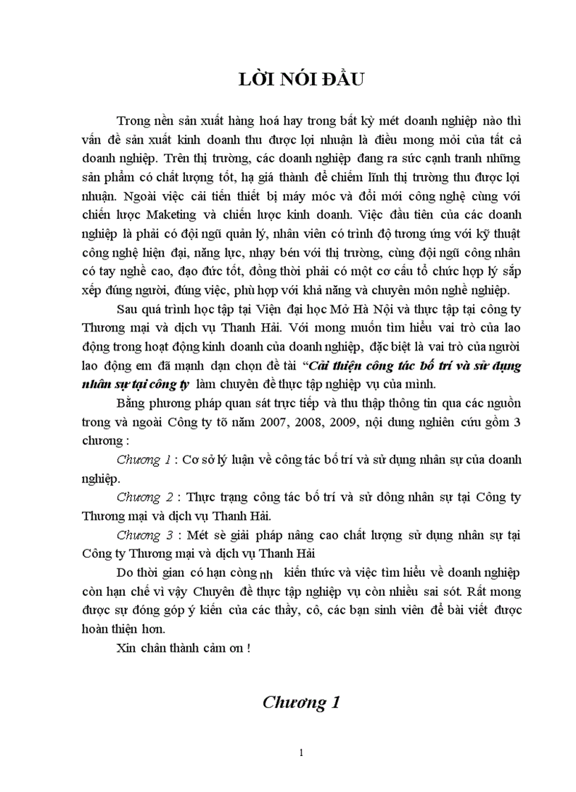 image for page Cải thiện công tác bố trí và sử dụng nhân sự tại công ty 1