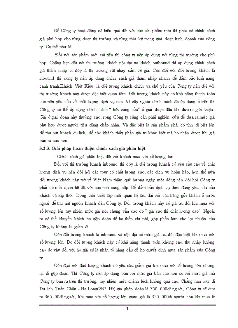 image for page Mục tiêu phương hướng và các giải pháp tăng cường công tác quản lý giá trong kinh doanh du lịch lữ hành ở công ty TNHH du lịch và dịch vụ Hà Long