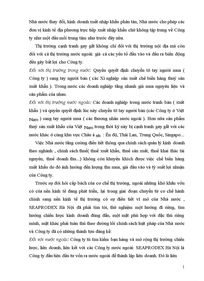 image for page Thực trạng hoạt động kinh doanh xuất nhập khẩu cuả Công ty trong một số năm gần đây