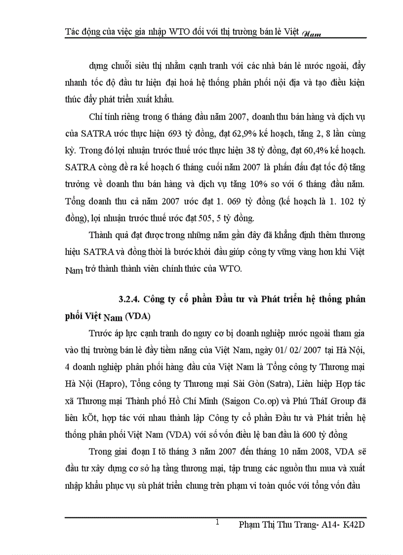 image for page Tác động của việc gia nhập WTO đối với thị trường bán lẻ Việt Nam