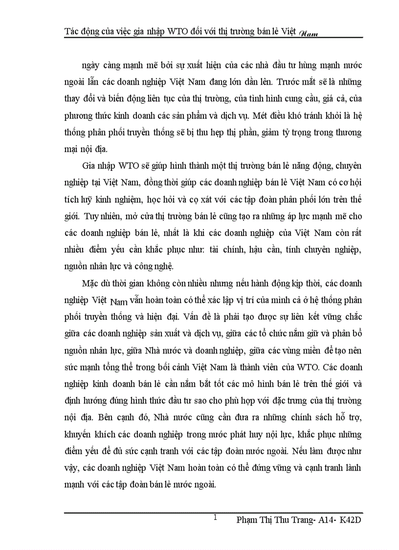 image for page Tác động của việc gia nhập WTO đối với thị trường bán lẻ Việt Nam