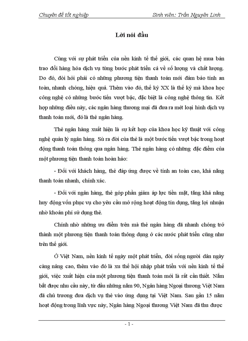 image for page Phát triển hoạt động thanh toán thẻ tại Ngân hàng Ngoại thương Hà Nội 1