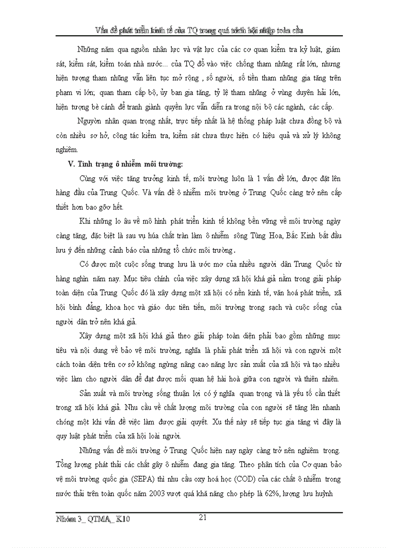 image for page Vấn đề phát triển kinh tế của TQ trong quá trình hội nhập toàn cầu