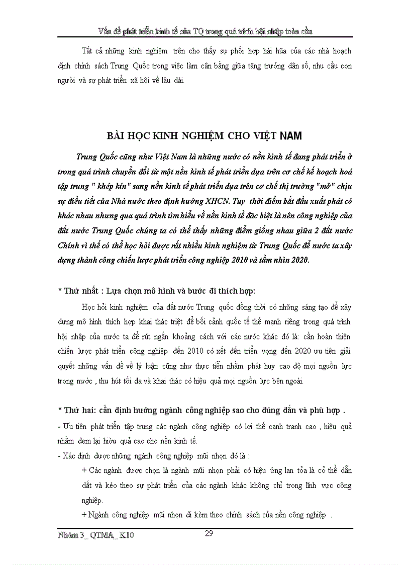 image for page Vấn đề phát triển kinh tế của TQ trong quá trình hội nhập toàn cầu