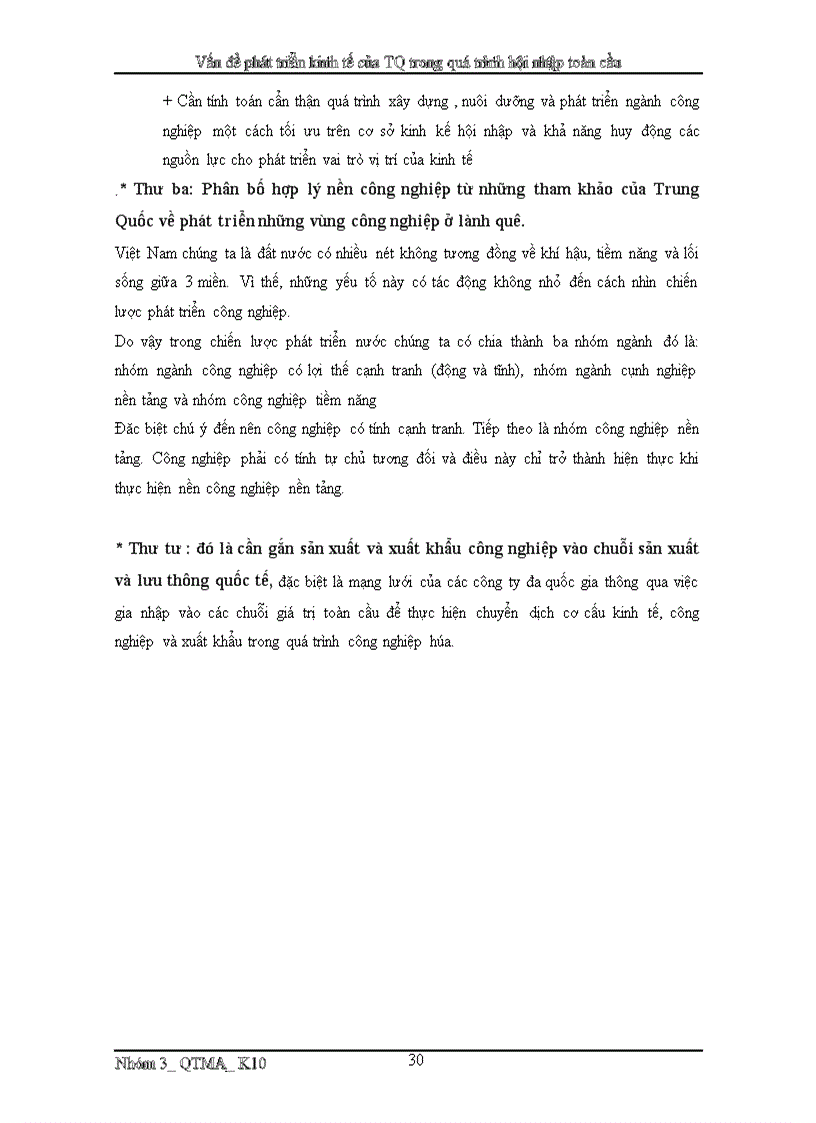 image for page Vấn đề phát triển kinh tế của TQ trong quá trình hội nhập toàn cầu