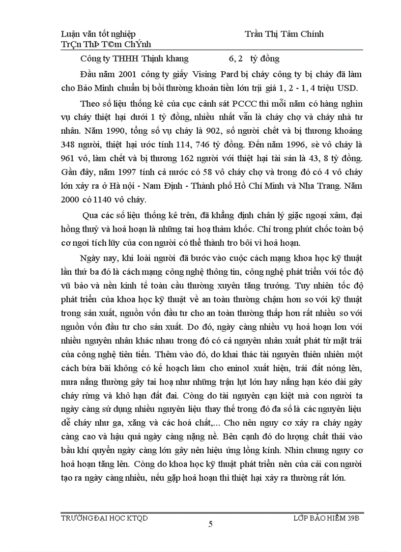 image for page Tình hình triển khai nghiệp vụ bảo hiểm cháy và gián đoạn kinh doanh sau cháy ở công ty bảo hiểm Hà Nội giai đoạn 1996 2000 1
