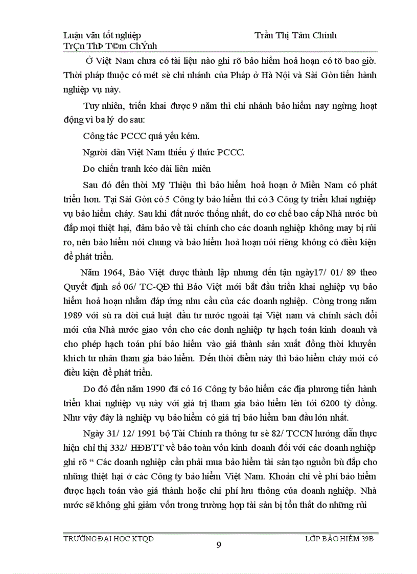 image for page Tình hình triển khai nghiệp vụ bảo hiểm cháy và gián đoạn kinh doanh sau cháy ở công ty bảo hiểm Hà Nội giai đoạn 1996 2000 1