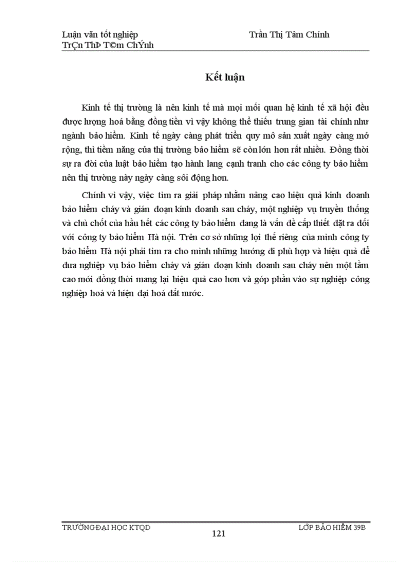 image for page Tình hình triển khai nghiệp vụ bảo hiểm cháy và gián đoạn kinh doanh sau cháy ở công ty bảo hiểm Hà Nội giai đoạn 1996 2000 1