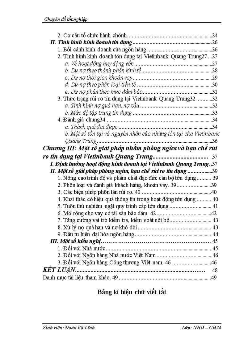 image for page Một số giải pháp phòng ngừa và hạn chế rủi ro tín dụng tại ngân hàng TMCP Công thương Việt Nam chi nhánh Quang Trung
