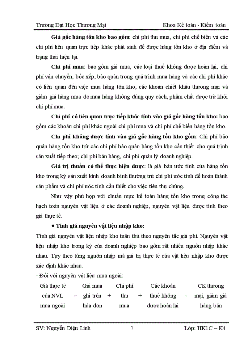 image for page Kế toán nguyên vật liệu sản xuất áo sơ mi ở công ty cổ phần may Vĩnh Phú