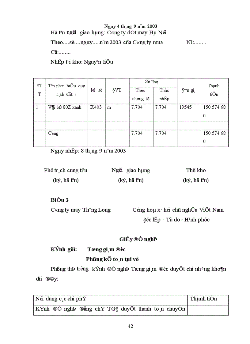 image for page Tổ chức kế toán nguyên vật liệu ở Công ty May Thăng Long 1