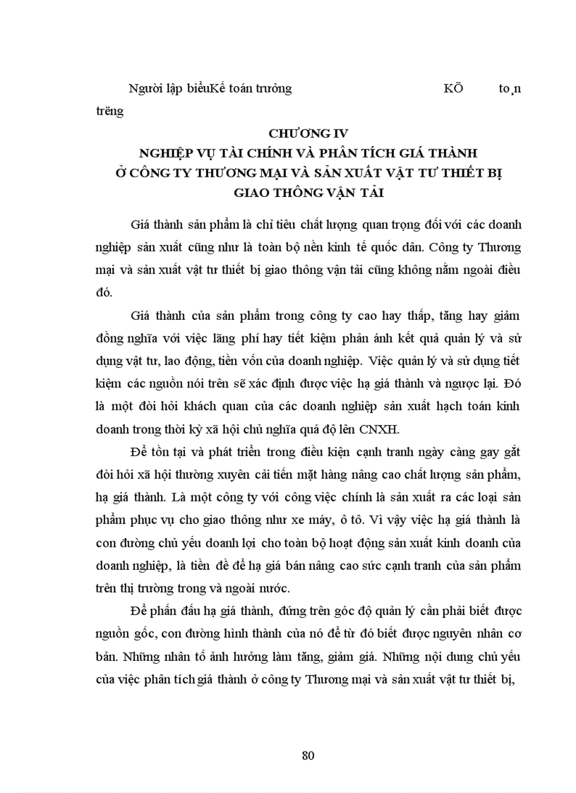 image for page Thực trạng công tác kế toán tập hợp chi phí sản xuất và tínhgiá thành sản phẩm của Công ty Thương mại và sản xuất thiết bị giao thông vận tải 1