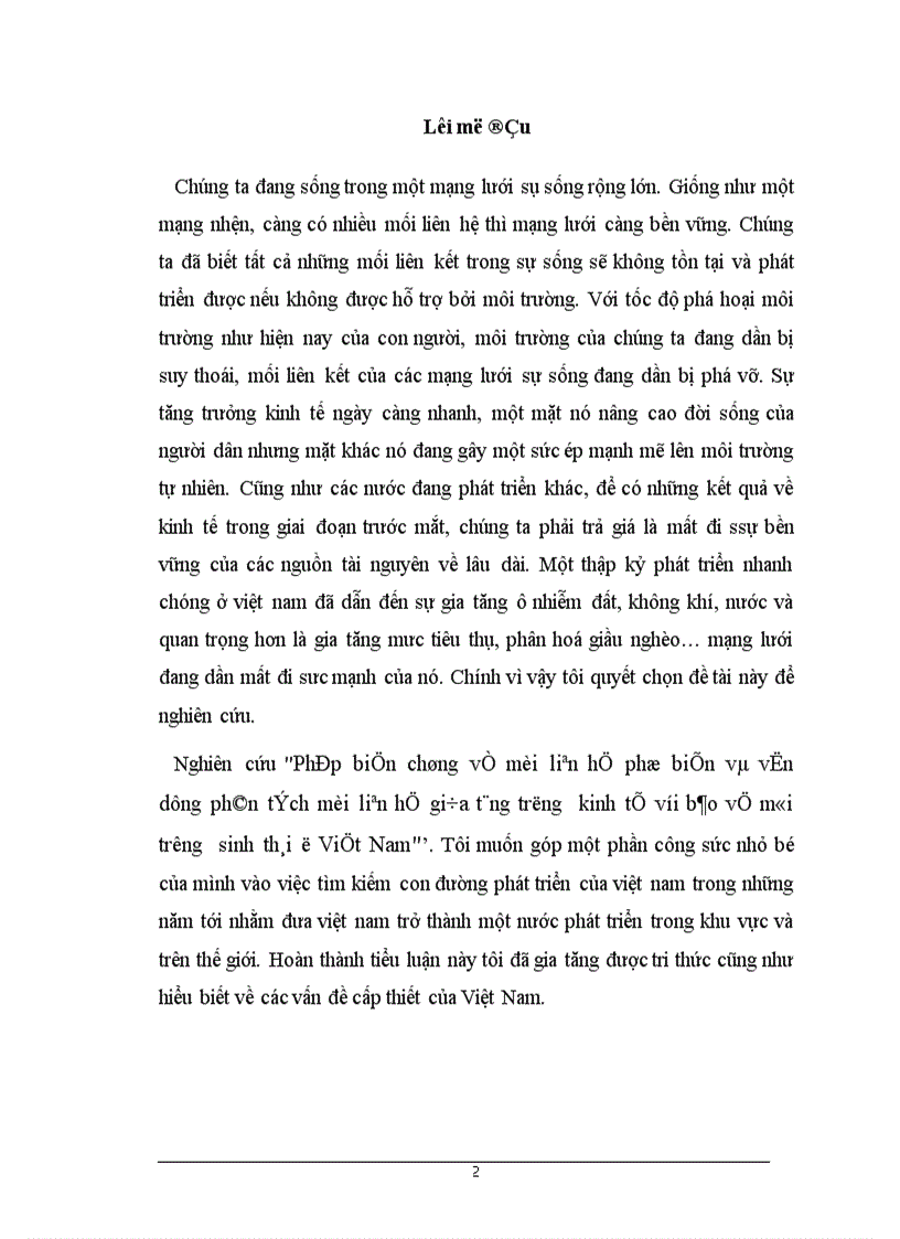image for page Phép biện chứng về mối liên hệ phổ biến và vận dụng phân tích mối liên hệ giữa tăng trưởng kinh tế với bảo vệ môi trường sinh thái ở Việt Nam 1