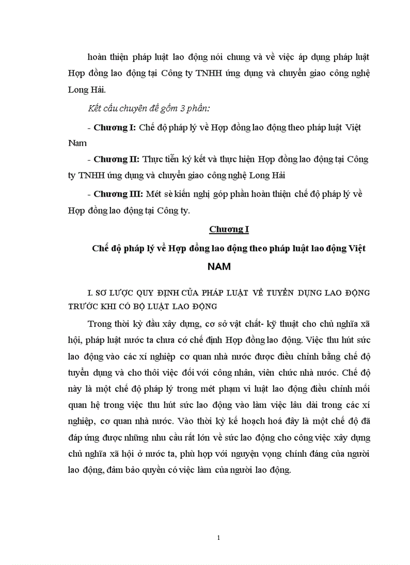 image for page Hoàn thiện chế độ pháp lý về Hợp đồng lao động trong Công ty TNHH ứng dụng và chuyển giao công nghệ Long Hải