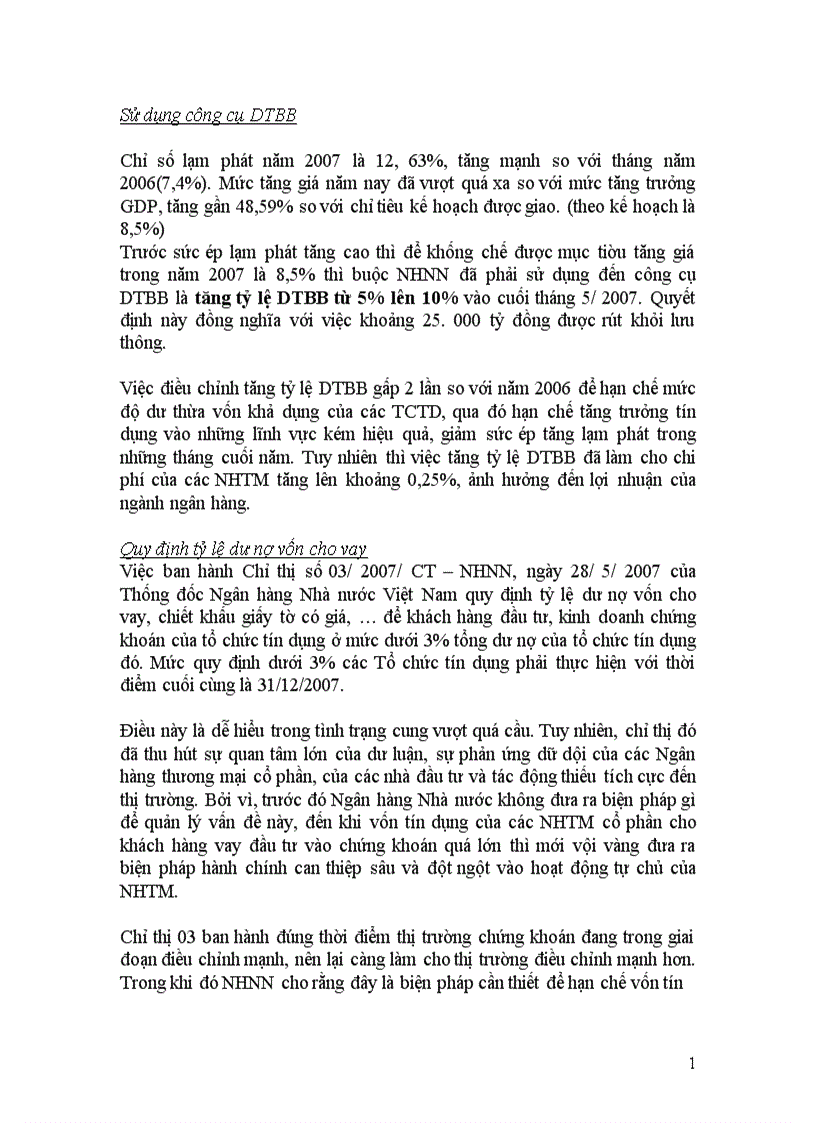 image for page Đánh giá sự tác động của NHTW tới thị trường tiền tệ trong các năm 2007 2008 2009