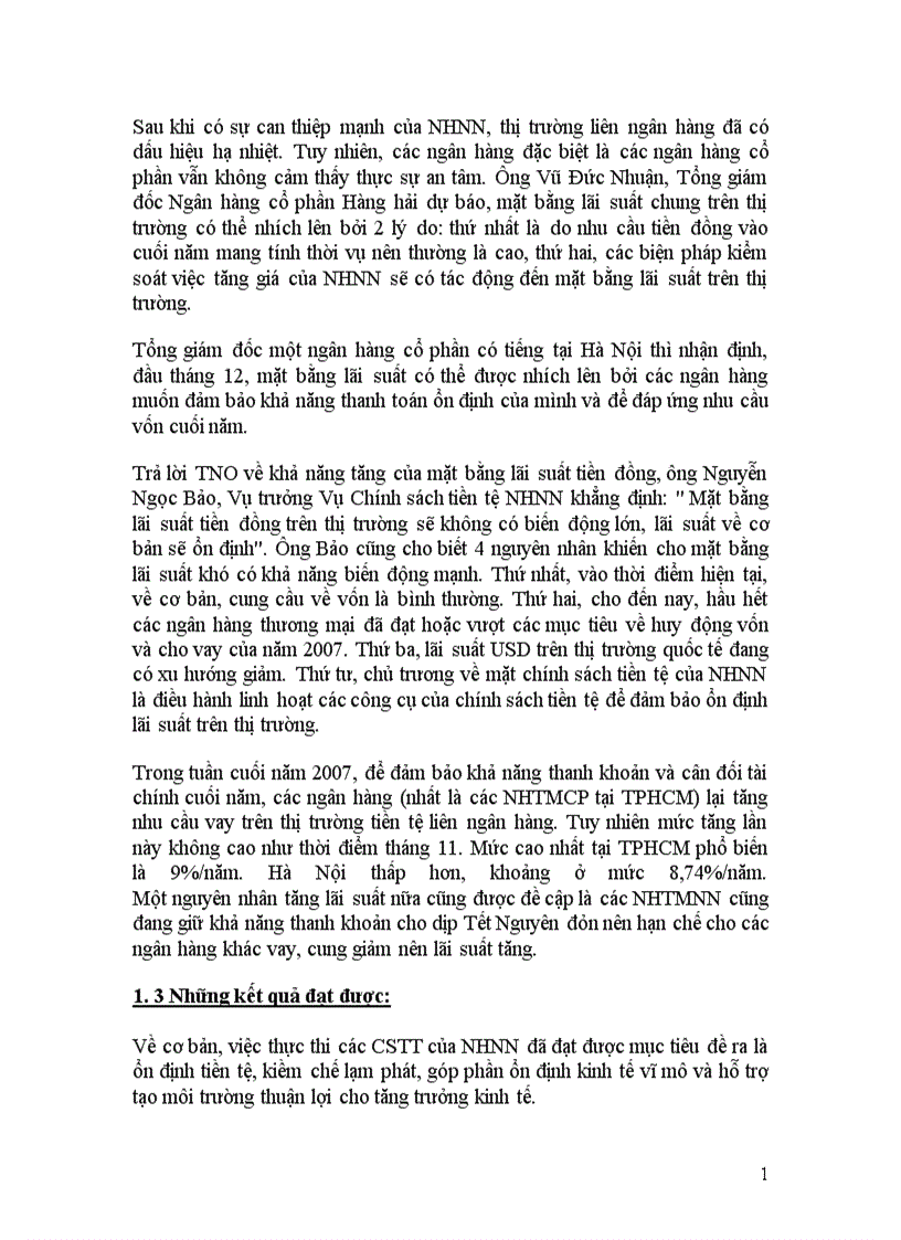 image for page Đánh giá sự tác động của NHTW tới thị trường tiền tệ trong các năm 2007 2008 2009