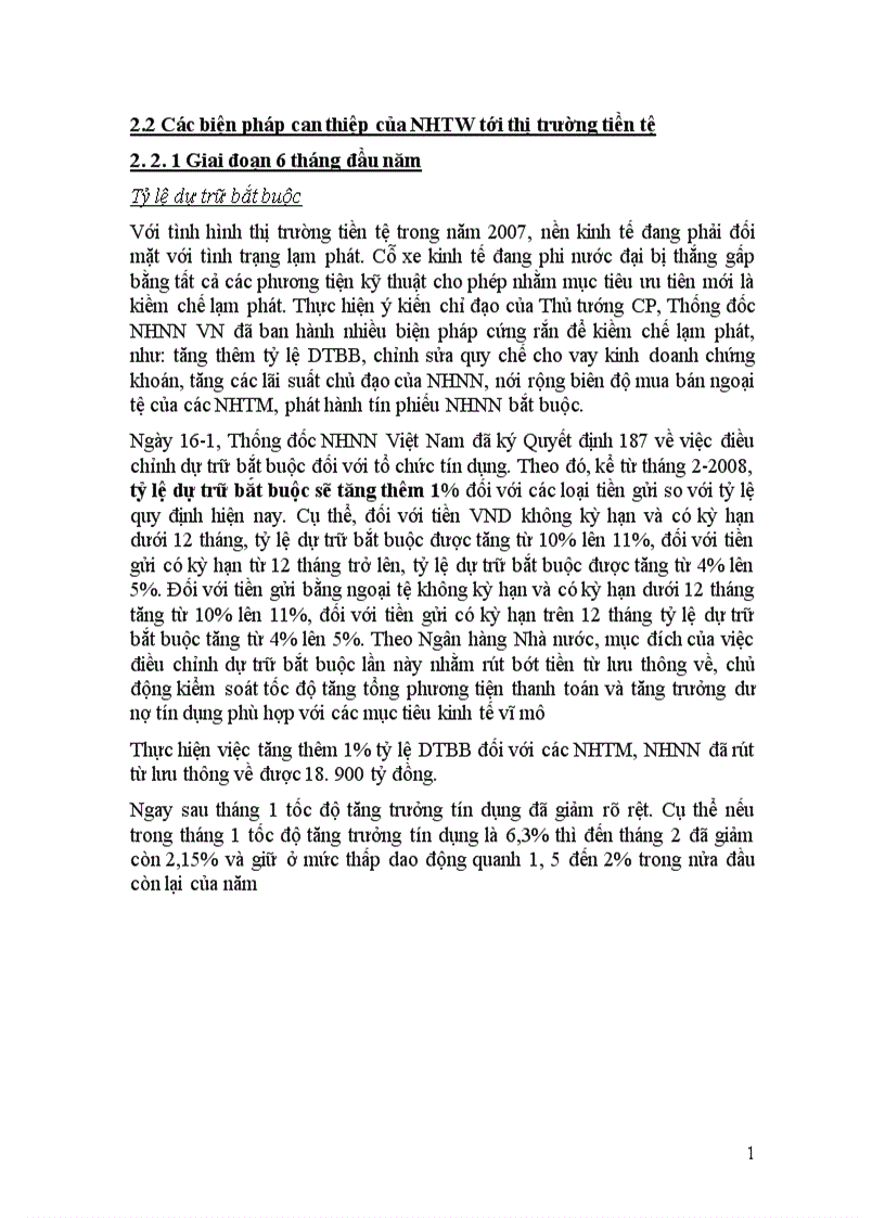 image for page Đánh giá sự tác động của NHTW tới thị trường tiền tệ trong các năm 2007 2008 2009