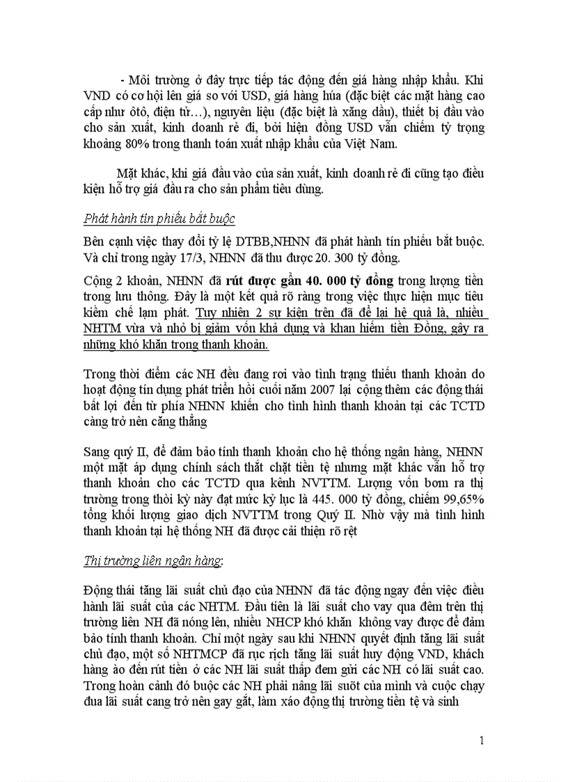 image for page Đánh giá sự tác động của NHTW tới thị trường tiền tệ trong các năm 2007 2008 2009