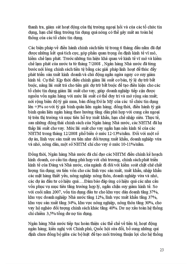 image for page Đánh giá sự tác động của NHTW tới thị trường tiền tệ trong các năm 2007 2008 2009