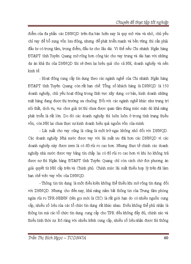image for page Mở rộng hoạt động tín dụng đối với doanh nghiệp ngoài quốc doanh tại Chi nhánh Ngân hàng Đầu tư và Phát triển Tuyên Quang 1
