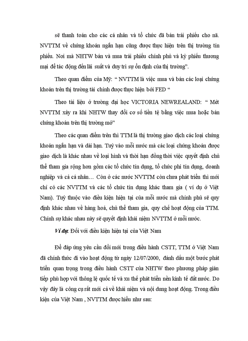 image for page thực trạng hoạt động thị trường mở ở Việt Nam hiện nay