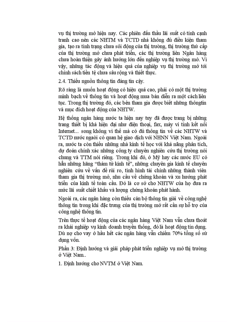 image for page thực trạng hoạt động thị trường mở ở Việt Nam hiện nay