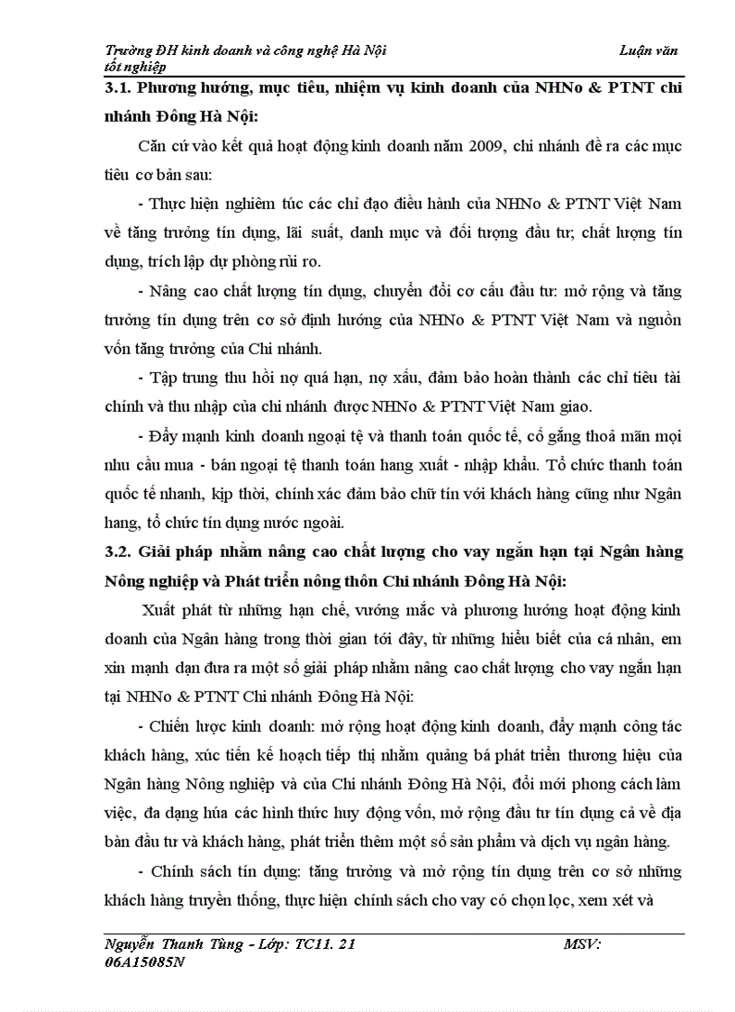 image for page Giải pháp nâng cao chất lượng cho vay ngắn hạn tại Ngân hàng Nông nghiệp và Phát triển nông thôn chi nhánh Đông Hà Nội 1