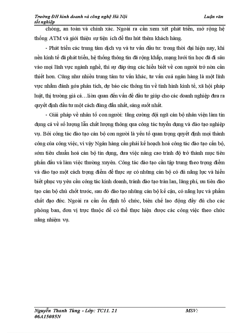 image for page Giải pháp nâng cao chất lượng cho vay ngắn hạn tại Ngân hàng Nông nghiệp và Phát triển nông thôn chi nhánh Đông Hà Nội 1